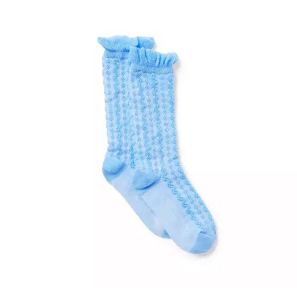 Janie and Jack NWT Blue Pointelle Sock. Size 6-12 Months